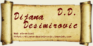 Dijana Desimirović vizit kartica